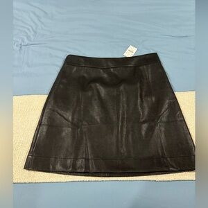 NWT J. Crew Factory Shiny Black Mini Skirt